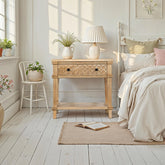 Indian Hand Carved Solid Wood Bedside Table C11